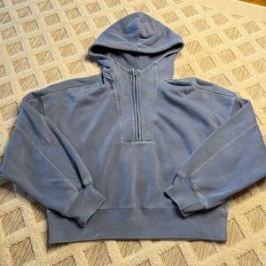 Abercrombie & Fitch Women’s Half Zip Up Sweater in Blue